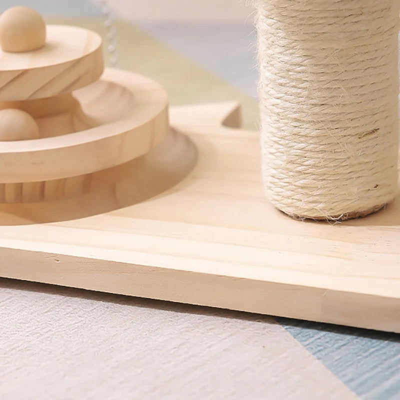 SlumberPaws™ Wooden Scratching Post