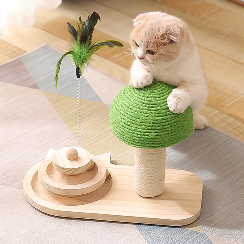 SlumberPaws™ Wooden Scratching Post