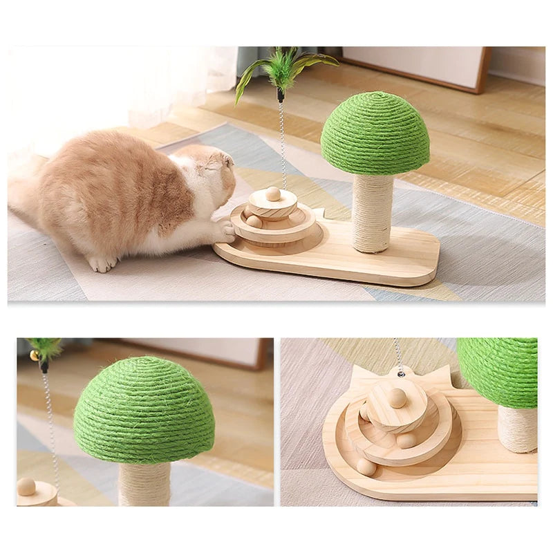 SlumberPaws™ Wooden Scratching Post